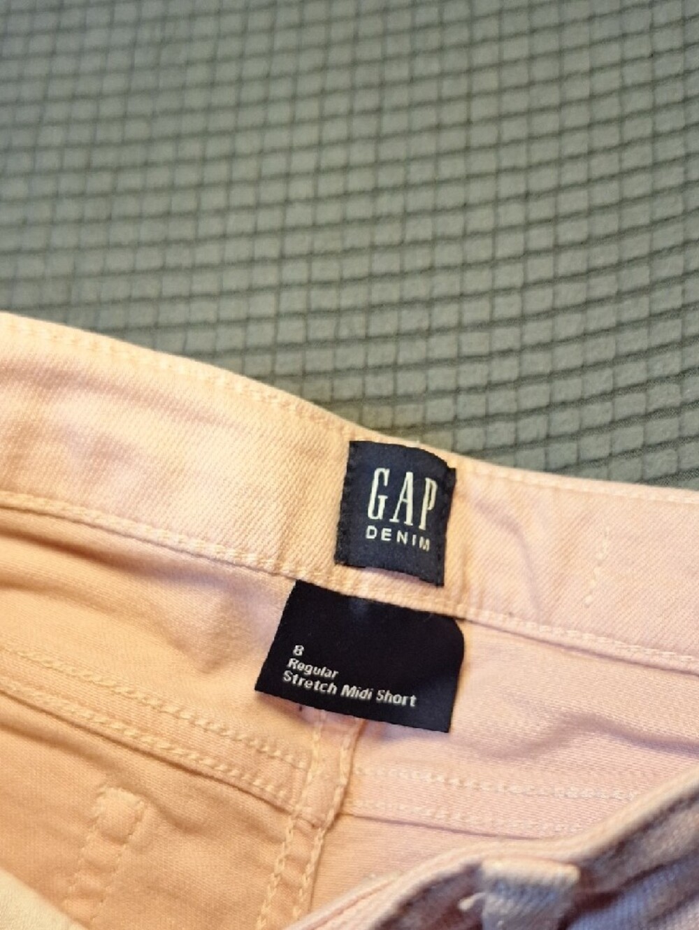 GAP Girls Pale Pink Denim Rolled-Hem Shorts - Picture 2 of 7